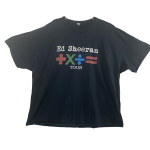 Ed  Sheeran 2023 Tour T Shirt Mens 4XL Black Concert Tee  Short Sleeve Casual